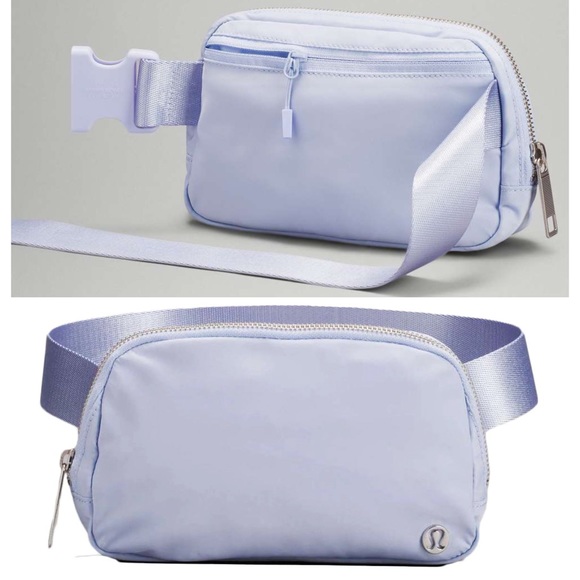 NWT Lululemon Everywhere Belt bag Pastel Blue silver hardware logo 1L size - Picture 15 of 15